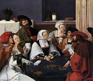 Paintings-card Players — Lucas Van Leyden