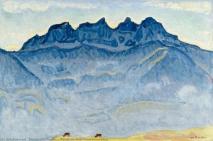 Les Dents Du Midi Depuis Champéry — Ferdinand Hodler