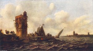 A View On The Maas Near Dordrecht — Jan Josephszoon Van Goyen