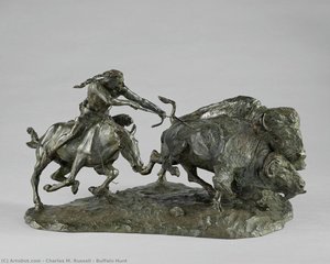 Büffeljagd — Charles Marion Russell