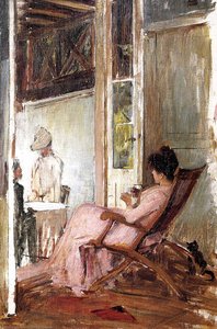 The Loggia (sketch) — John William Waterhouse