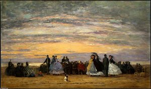 The Beach At Villerville — Eugène Louis Boudin