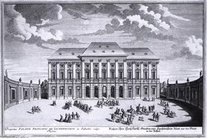 South Façade And Court Of The Liechtenstein Garden Palace — Salomon Kleiner