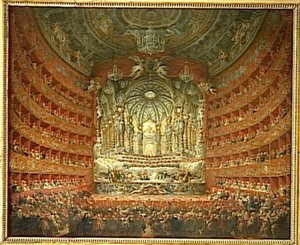 Fete Musicale Donnee Par Le Cardinal De La Rochefoucauld Au Theatre Argentina De Rome Le 15 Juillet 1747 A L'occasion Du Mariage Du Dauphin De France, Louis, Fils De Louis Xv Avec Marie Josephe De Saxe — 조반니 파올로 판니니