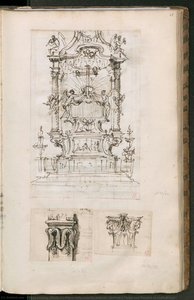 Study For Altare Della Cappella Della Ss. Sindone A Torino And Pensieri Su Capitelli Vol2 — Filippo Juvarra