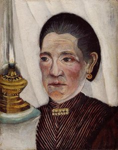 Portrait Of The Artist's Second Wife With A Lamp — Henri Julien Félix Rousseau (le Douanier)
