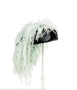 Evening Hat With Feather Trim — Cristóbal Balenciaga Eizaguirre