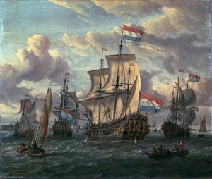 The Frigate Pieter En Paul On The Ij — अब्राहम स्टॉर्क (स्टर्केनबर्च)