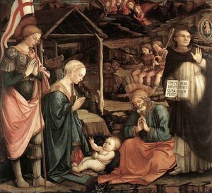 Adoração Ao Menino Com Santos — Filippo Lippi