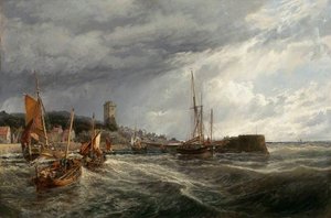 Fishing Boats Running Into Port — Samuel Bough
