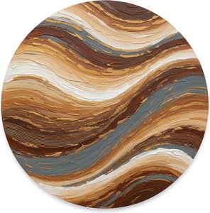 Primordial Strata: An Undulating Symphony Of Gilded Ochre And Deep Umber — David Moreau