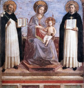 Jungfrau Maria Mit Sankt Dominikus Und Sankt Thomas Aquinas — Fra Angelico