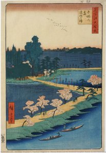 Azuma Shrine And The Entwined Camphor (azuma No Mori Renri No Azusa), No. 031 (spring Section) — Hiroshige Utagawa Ii, Toyokuni Utagawa Iv