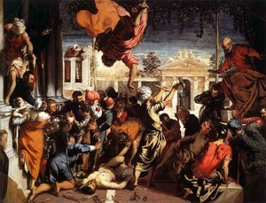Cud Św. Marka Librującego Żebraka — Jacopo Tintoretto