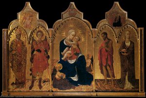 Madonna Of Humility With Four Saints — Sassetta (stefano Di Giovanni)