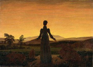 Frau Vor Untergehender Sonne — Friedrich Caspar David