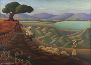 Shepherds In The Galilee, (1927) — Reuven Rubin