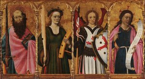 Sant Pere De Púbol Altarpiece. Detail Of The Predella — Bernat (bernardo) Martorell