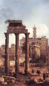 Roma: Ruinas Del Foro, Mirando Hacia El Capitolio — Giovanni Antonio Canal