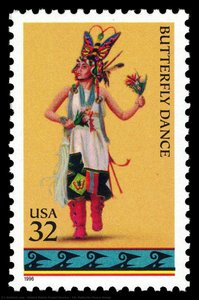 32c Butterfly Dance Stamp — United States Postal Service