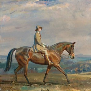 Ritratto Della Signora Margaretta Park Frew All'equitazione — Sir Alfred James Munnings
