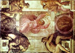 Sistine Chapel Ceiling: God Dividing Light From Darkness — Michelangelo Morlaiter