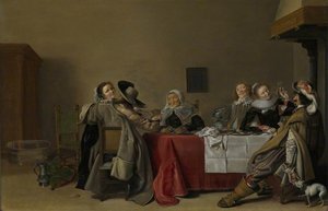 A Merry Company At Table — Hendrik Gerritsz Pot