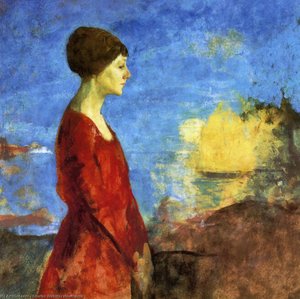 Early Moonrise: Portrait Of Miss Wilson — Charles Webster Hawthorne