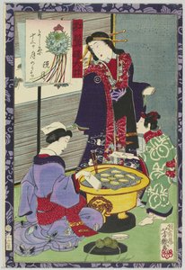 Yoshiwara 12 Months : November — Utagawa Yoshiiku
