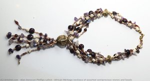 African Heritage Necklace Of Assorted Semiprecious Stones And Beads — Alan Donovan Phillips Leitch