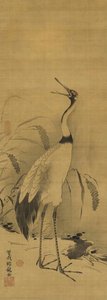 Millet And Crane — Soga Shohaku