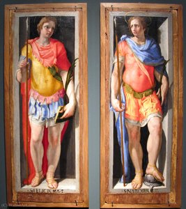 Saints Narbore And Happy To Praise, Old Collections. Private — Pellegrino Tibaldi