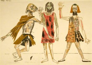 The Goatmen (costume Design For Leonide Massine's Ballet 'donald Of The Burthens' Of 1951) — Robert Colquhoun