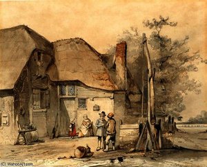 Figures Near A Waterwell — Jan Weissenbruch