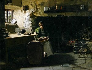 Peeling Potatoes — Francis Montague Holl