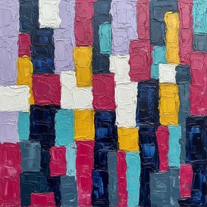 Fragmented Rhythms In Impasto: A Monumental Mosaic Of Chromatic Tension And Texture — Christian Noiret