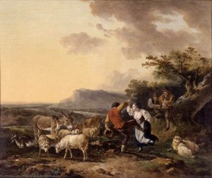 Shepherd And Shepherdess Dancing — Philip James De Loutherbourg