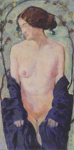 Female Nude With Blue Cloth — Koloman Moser