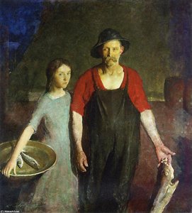 Fisherman And His Daughter — Charles Webster Hawthorne