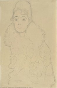 Porträt Einer Dame Mit Einem Fellmantel (studie Für "damen Ii") — Gustav Klimt