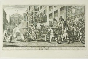 Bruciare I Muscoli Al Temple Bar, Piastra Undici Da Hudibras — William Hogarth