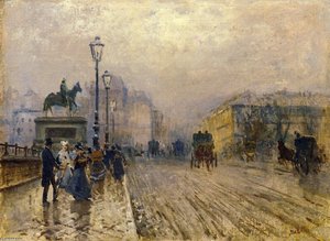 Rue De Paris With Carriages — Giuseppe De Nittis