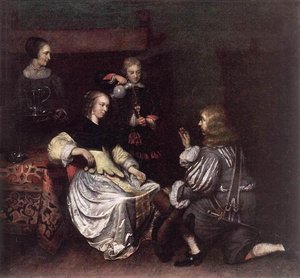 Presentation Of The Medallion — Caspar Netscher