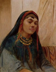 Portrait Of A Middle Eastern Girl — Frederick Goodall