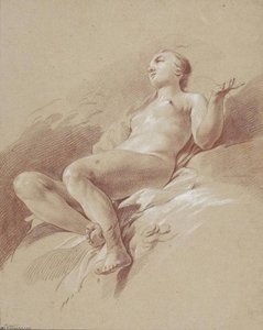 Naked Young Woman Sat On Rocks — Hugues Taraval