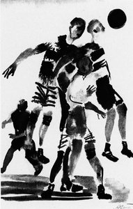 Football. Picture For ''red Cornfield'' — Aleksandr Deyneka
