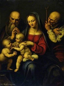 Holy Family With The Infant Saint John The Baptist — Cesare Da Sesto