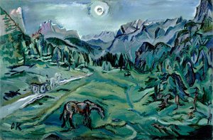 Dolomitlandskapet: Tre Croci — Oskar Kokoschka