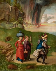 Lot Et Ses Filles [inversé] — Albrecht Dürer
