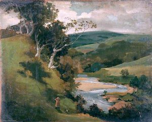 Landscape With A River In Hilly Country — Joseph Clover